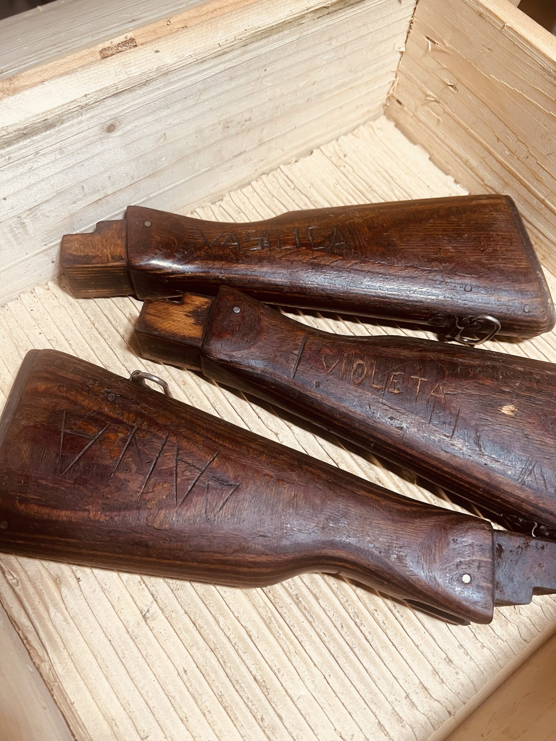 Romanian MD63 Laminate Wood Stock - Trench Art (Good/Very Good)