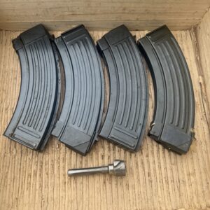 Yugoslavian M70 BHO Steel 30 Round AK47 Magazine - 4 Pack with Bolt (Excellent)