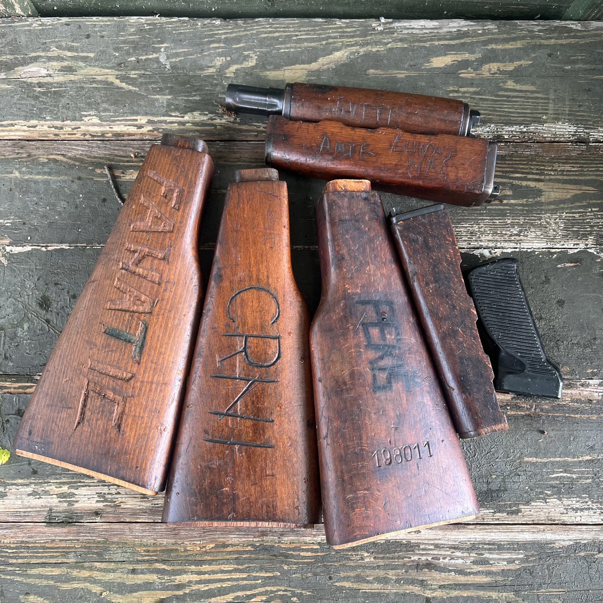 Yugoslavian M70B1 Furniture Set - Trench Art
