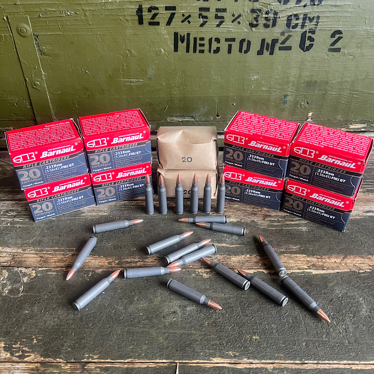 Barnaul 55gr FMJ BT- .223 Rem